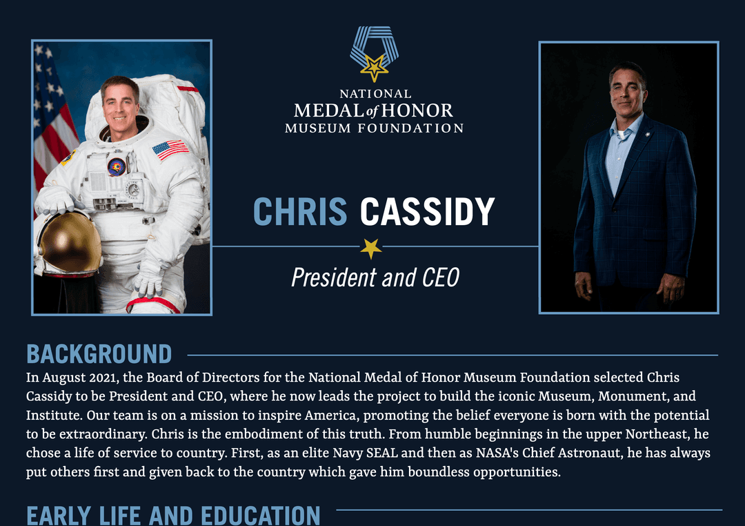 Chris Cassidy Biography